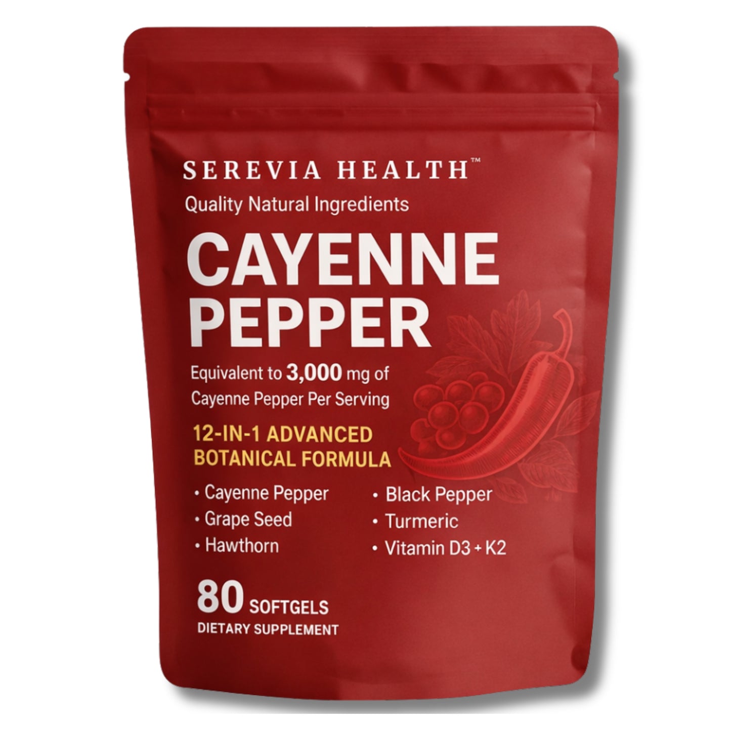 Serevia™ Cayenne Pepper + Herbal Blend Softgels