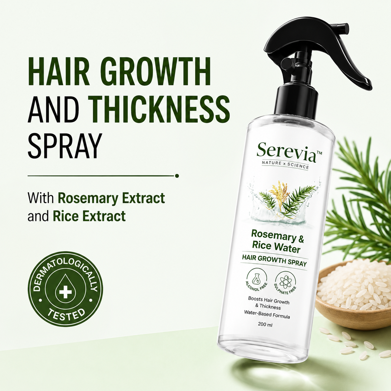 Rosemary & Rice Water Hair Growth Spray