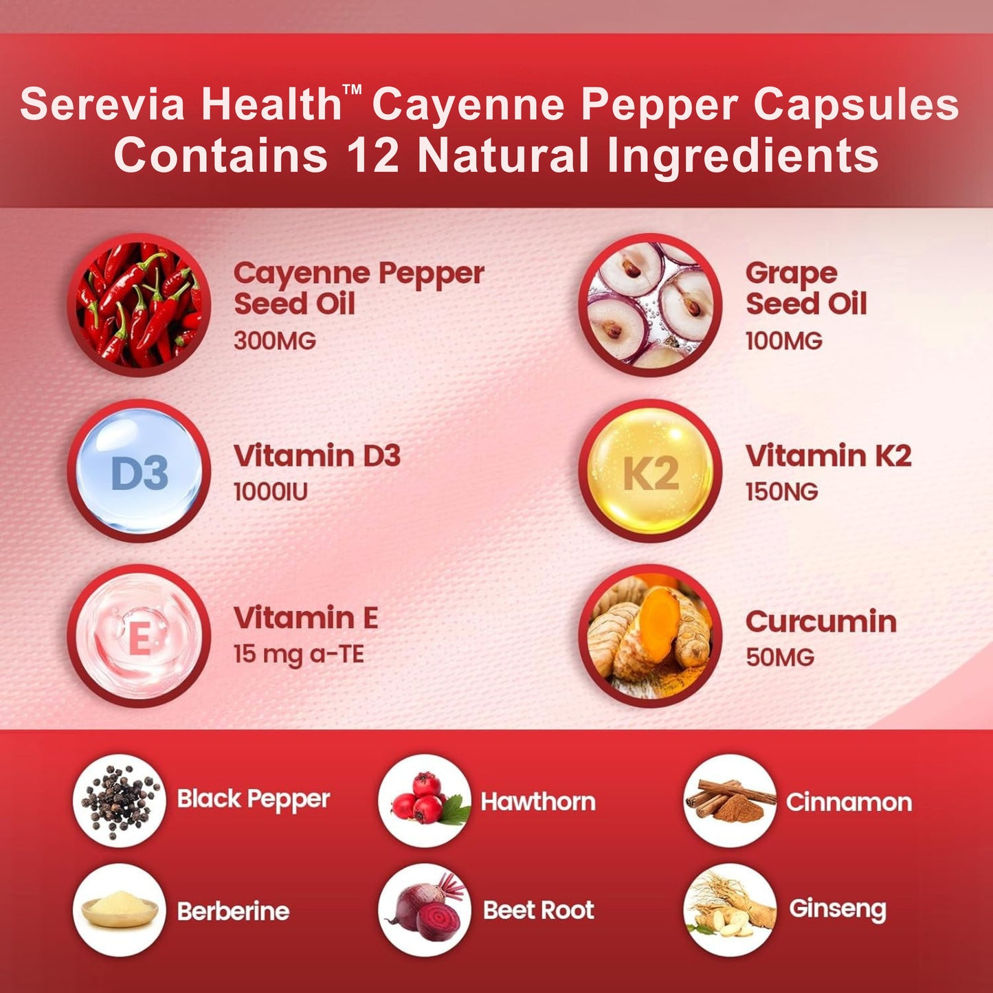 Serevia™ Cayenne Pepper + Herbal Blend Softgels