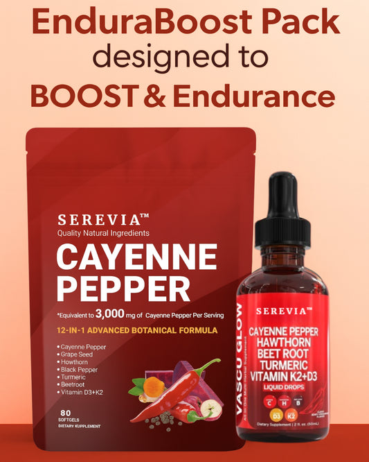EnduraBoost Pack – Serevia Cayenne Pepper Softgels + Herbal Liquid Drops